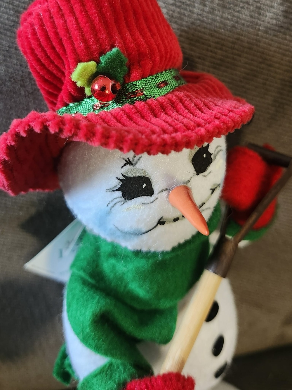Vintage Annalee Mobilitee Alone Snowman W/ Snow Shovel - Picture 4 of 8